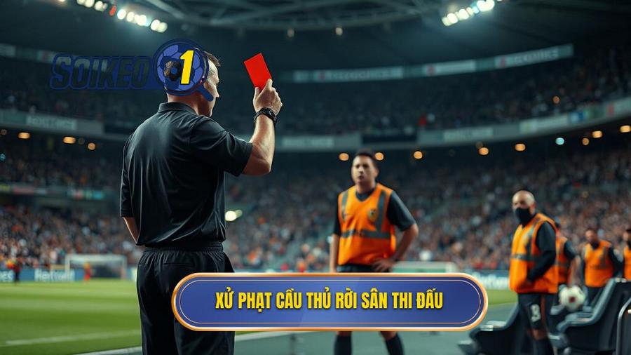 1. Xử phạt cầu thủ rời sân thi đấu