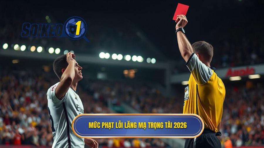 2. Mức phạt lỗi lăng mạ trọng tài 2026
