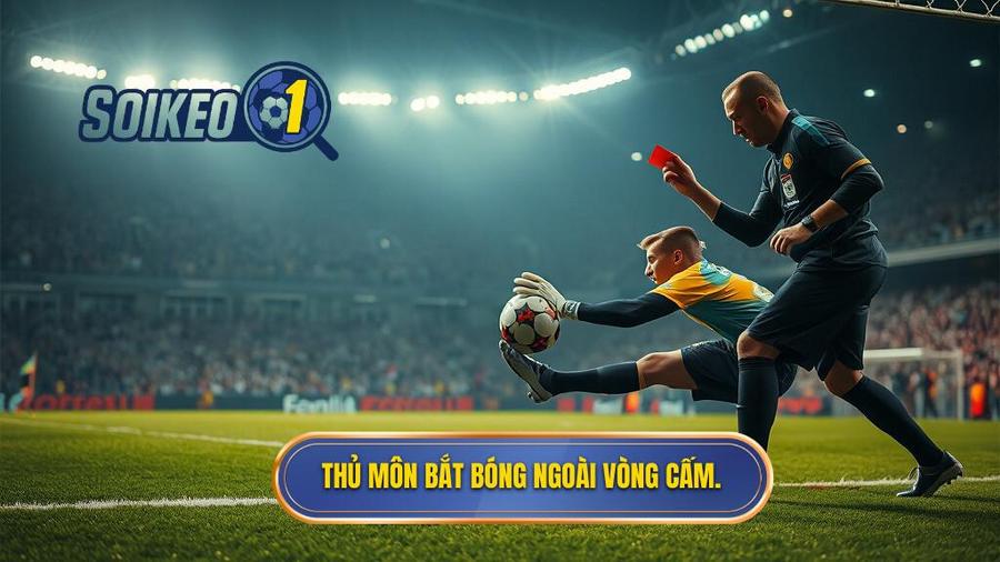 2. Thủ môn bắt bóng ngoài vòng cấm.