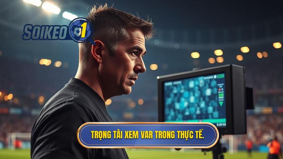 2. Trọng tài xem VAR trong thực tế.